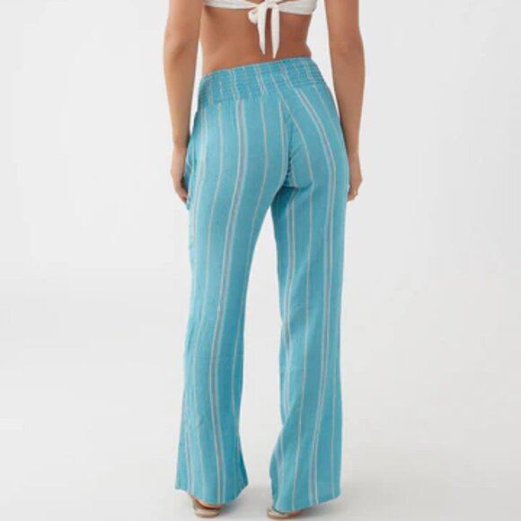NWT New O'Neill Women's Extra Large XL Johnny Beach Stripe Wide Leg Pants Soft - Picture 2 of 6